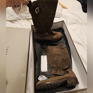 Marni Suede Floppy Moto Boot